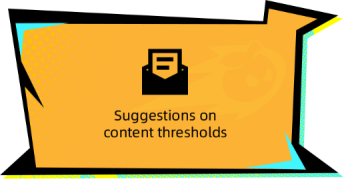 Suggestions on content thresholds